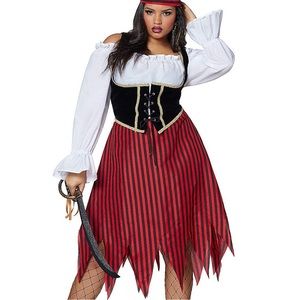 🧡🏴‍☠️ SPIRIT HALLOWEEN Adult Buccaneer Beauty Pirate Plus Size Costume🏴‍☠️🧡